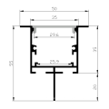 recessed Ceiling Anodized Linear profile For Strip Light